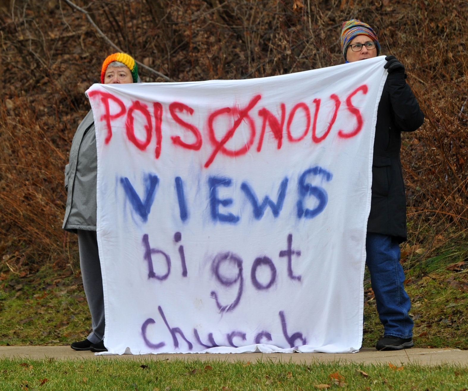 Protest at Pleasant View Baptist Church